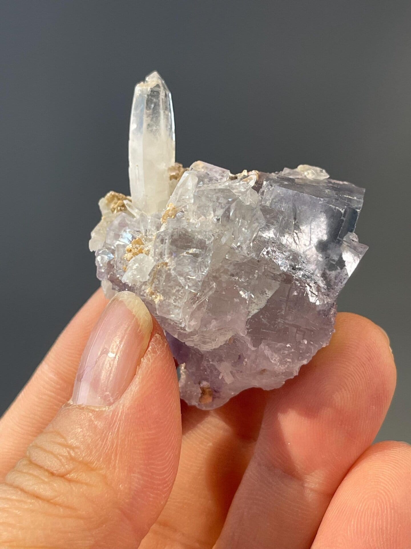 Elegant blue color of Yaogangxian fluorite