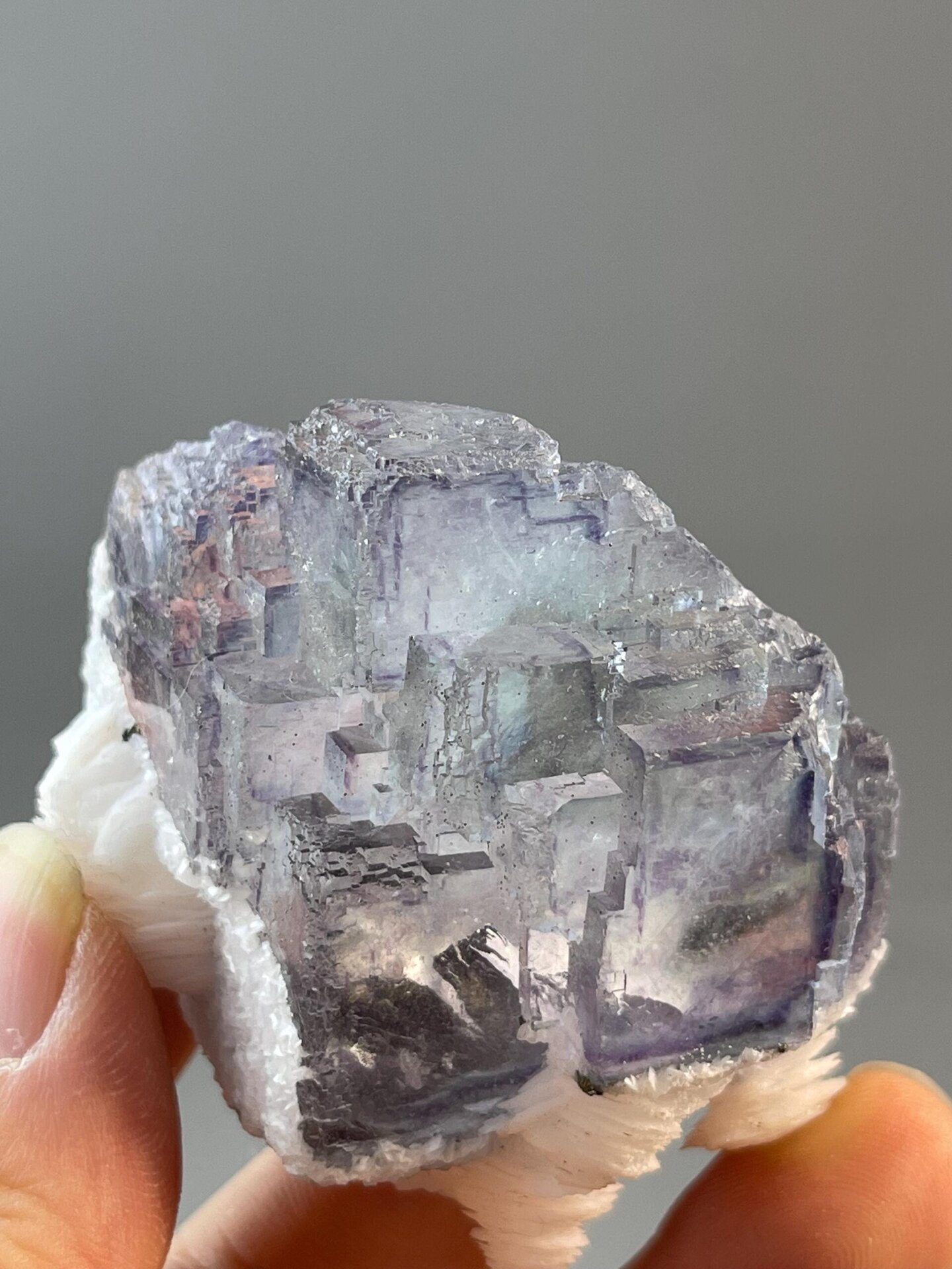 Scale reference of purple phantom fluorite from Yaogangxian
