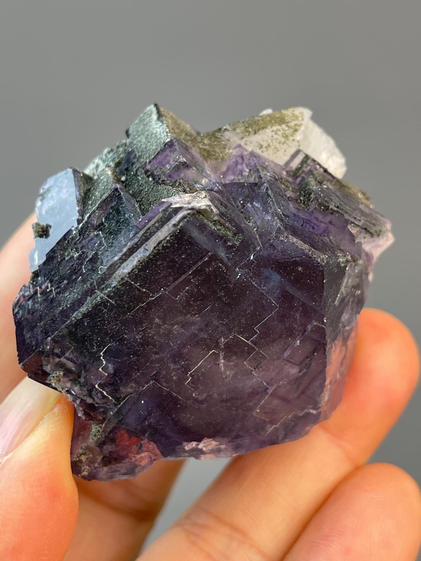 House shape created by fluorite crystal twinning