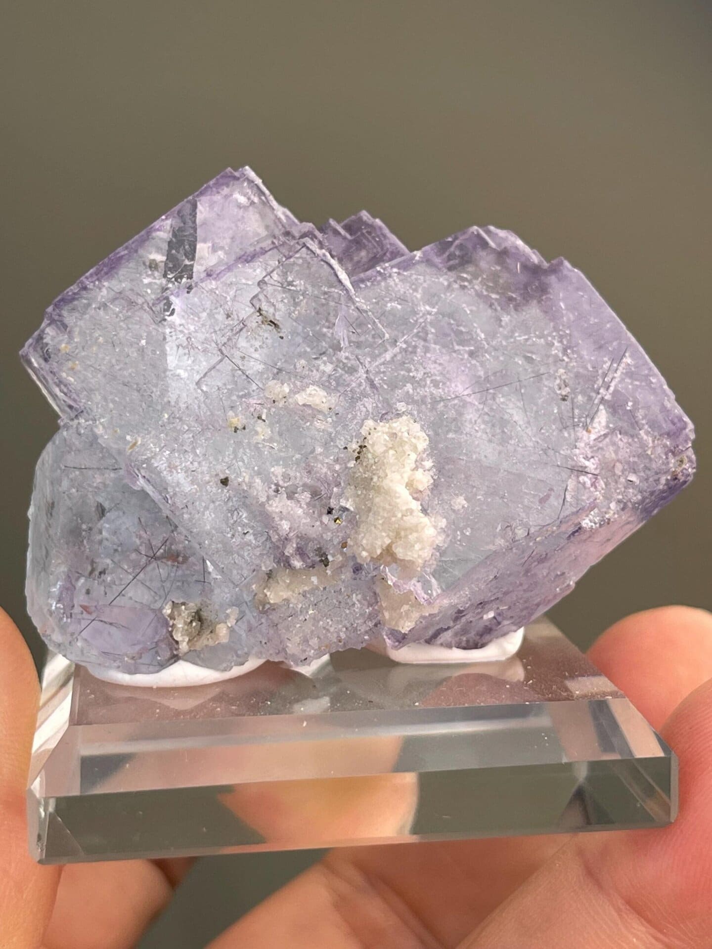Blue-purple stepped fluorite, 3.35 oz, vitreous luster