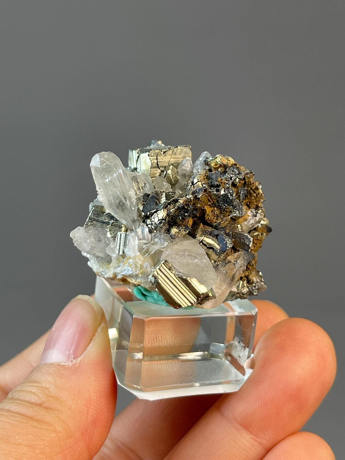 Pyrite Cubic Crystal with Columnar Form, Spain