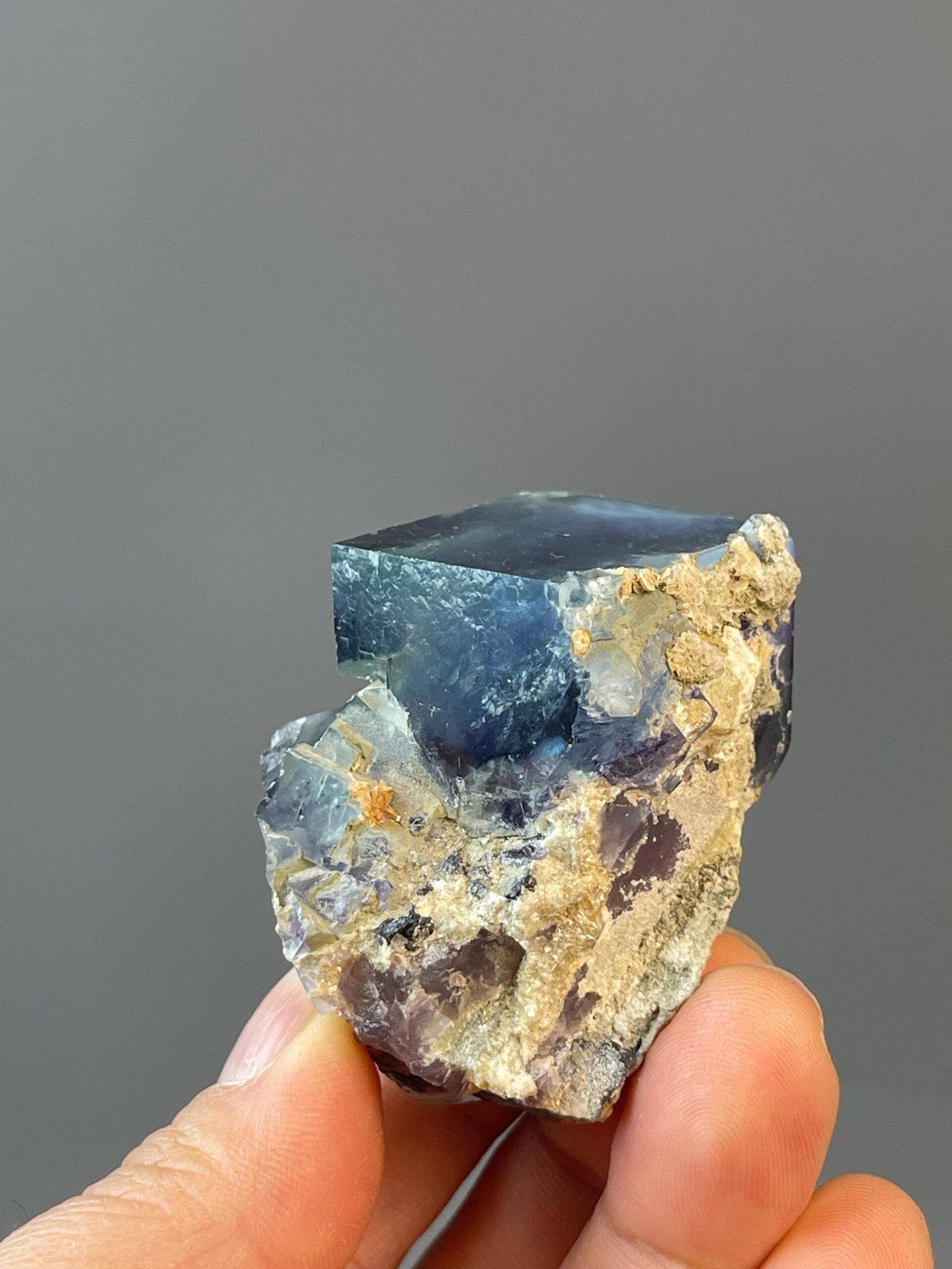 Inner Mongolia blue phantom fluorite, 3.17 oz, vitreous luster