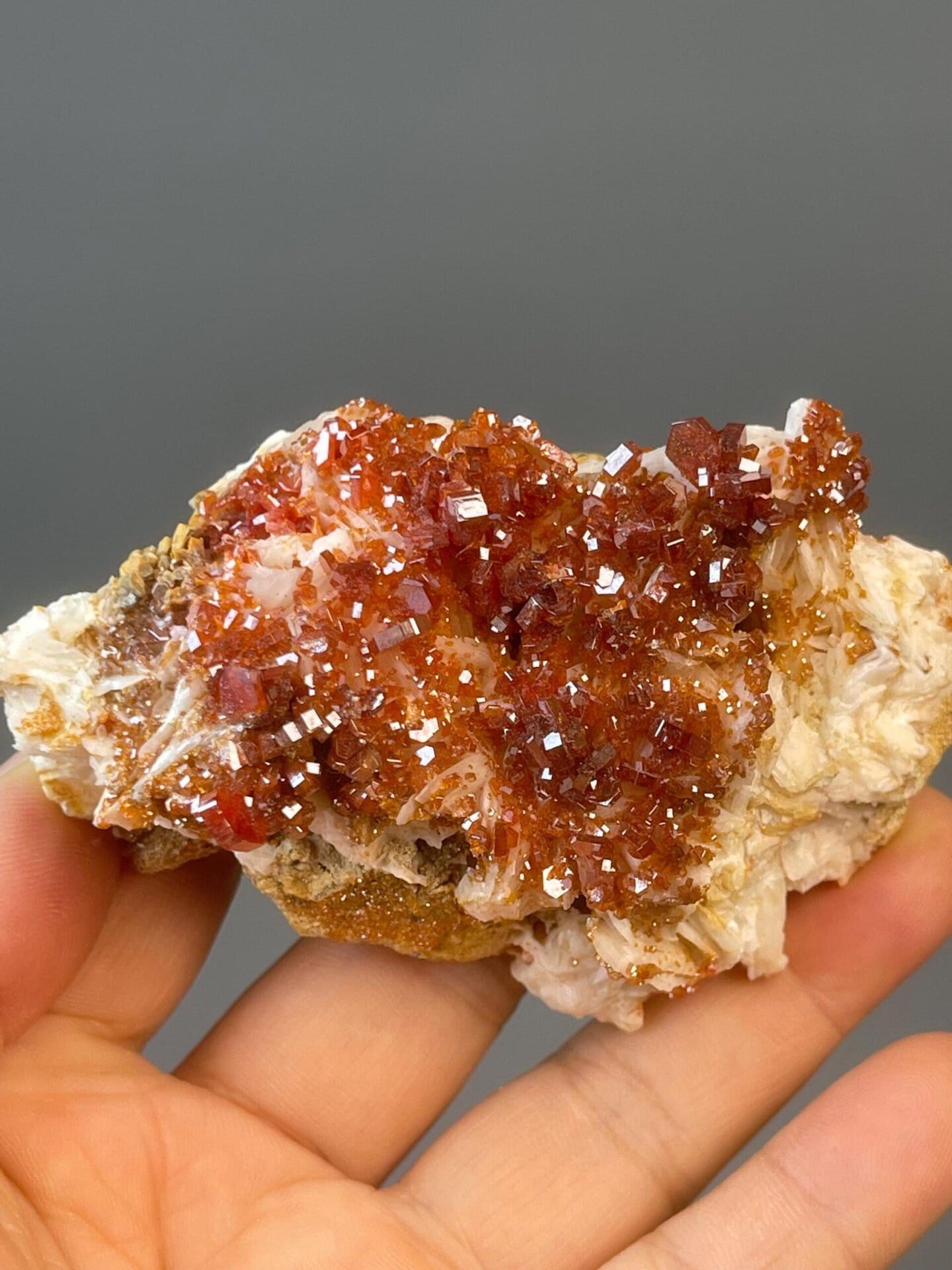Vanadinite crystal cluster on matrix from Morocco