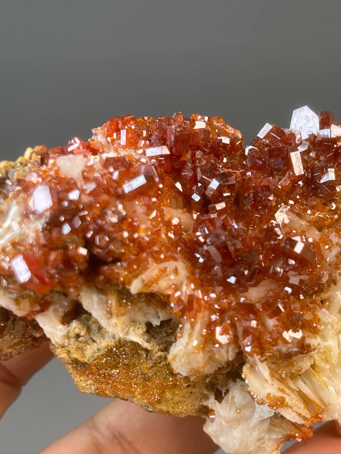 Collector vanadinite cluster on matrix from Morocco