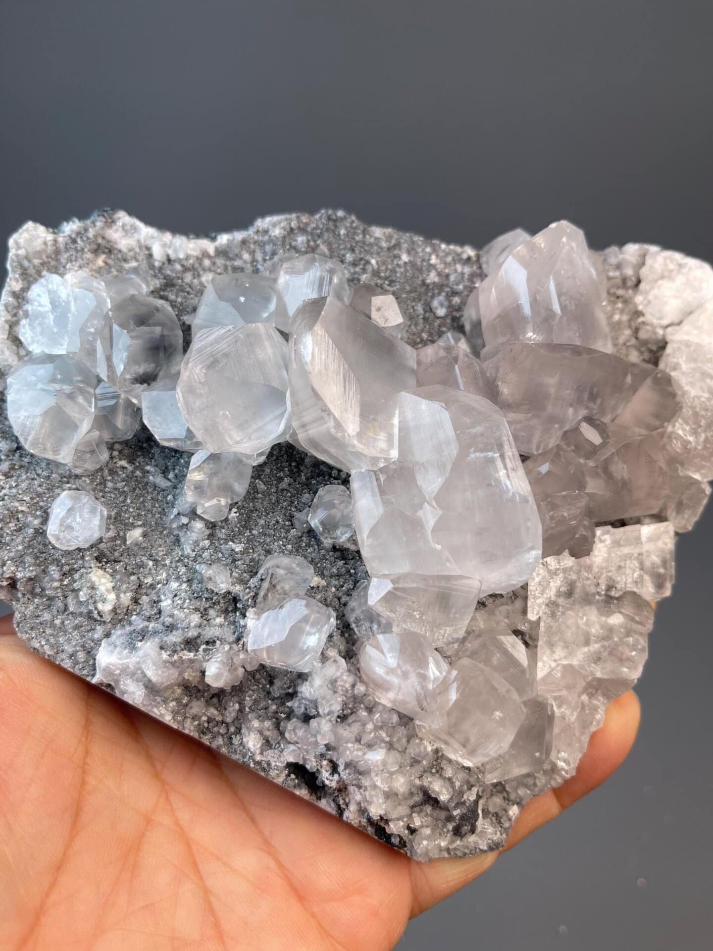 Natural white calcite crystal group from Fujian Province