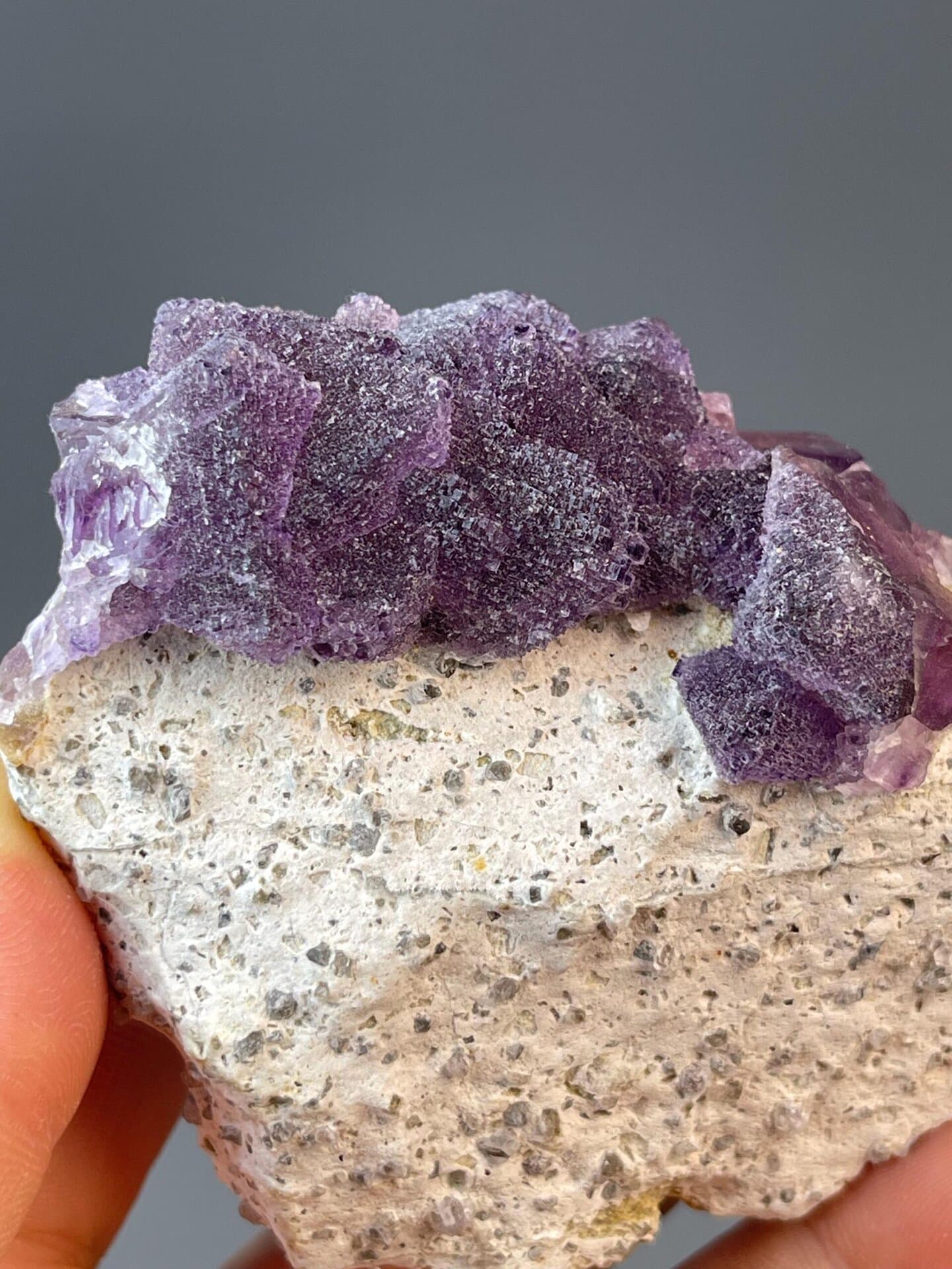 Old mine Guizhou fluorite cluster measuring 3.0×2.3×1.3 inches