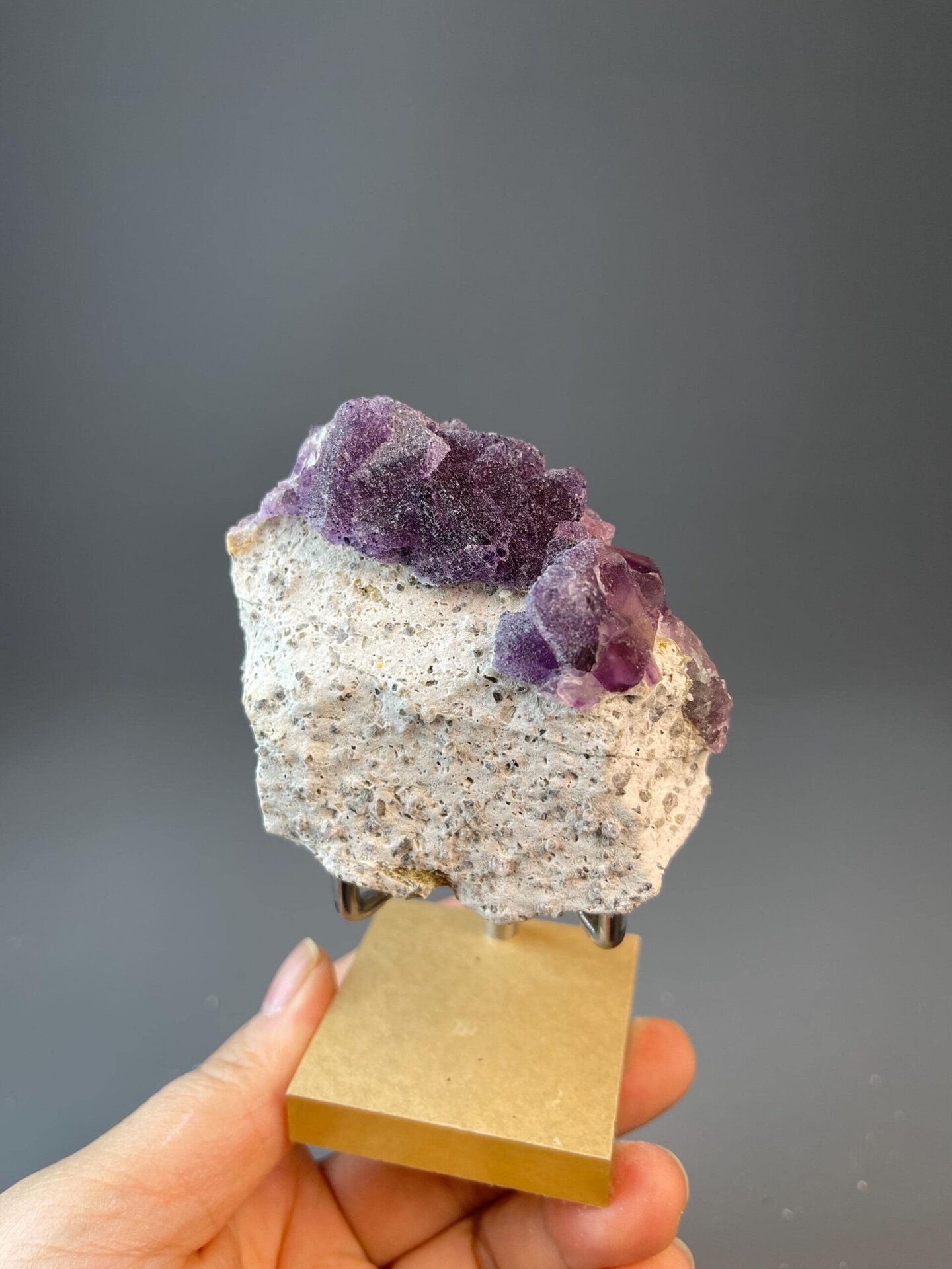 Vintage Guizhou fluorite with distinctive octahedral crystal form