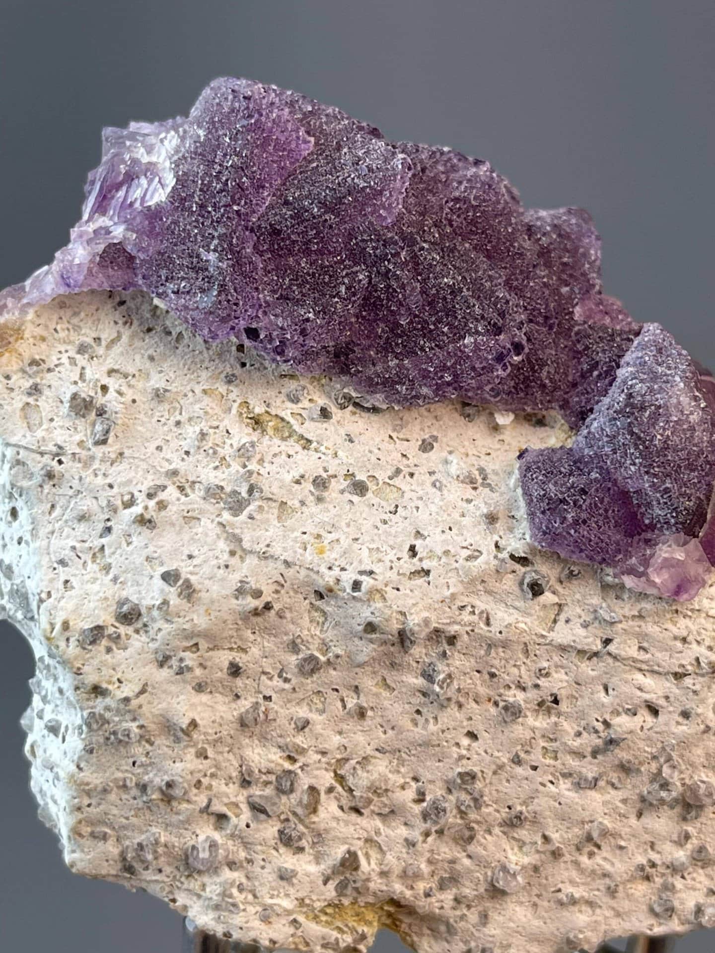 Old mine fluorite with deep violet color from Guizhou, China