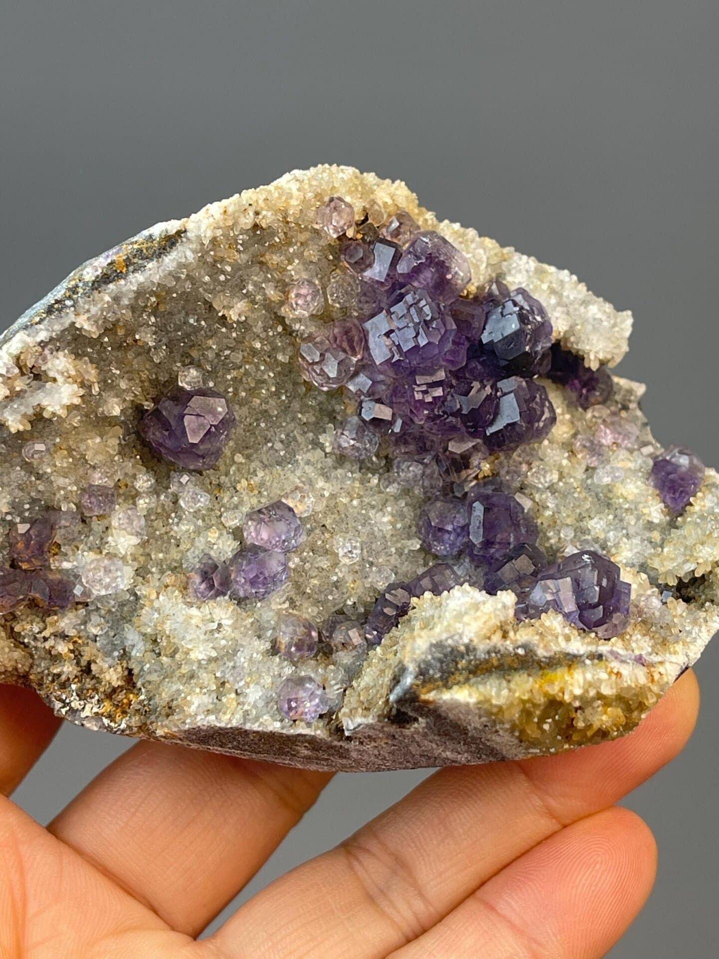 Purple tanzan fluorite spheres, 8.11 oz, vitreous luster
