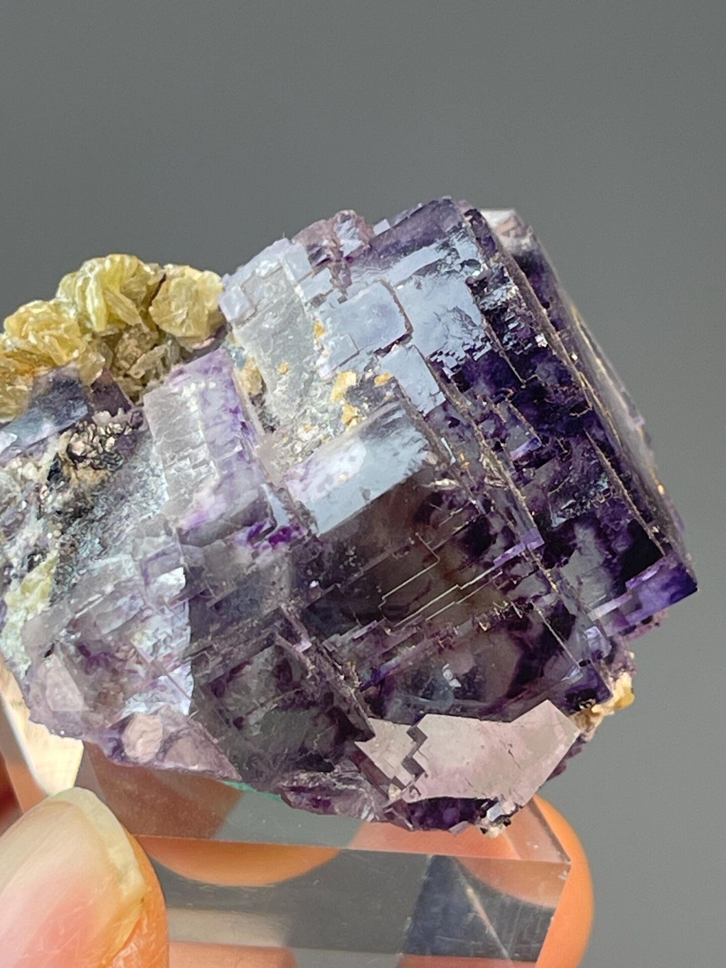 Deep purple phantom fluorite, 2.65 oz, vitreous luster