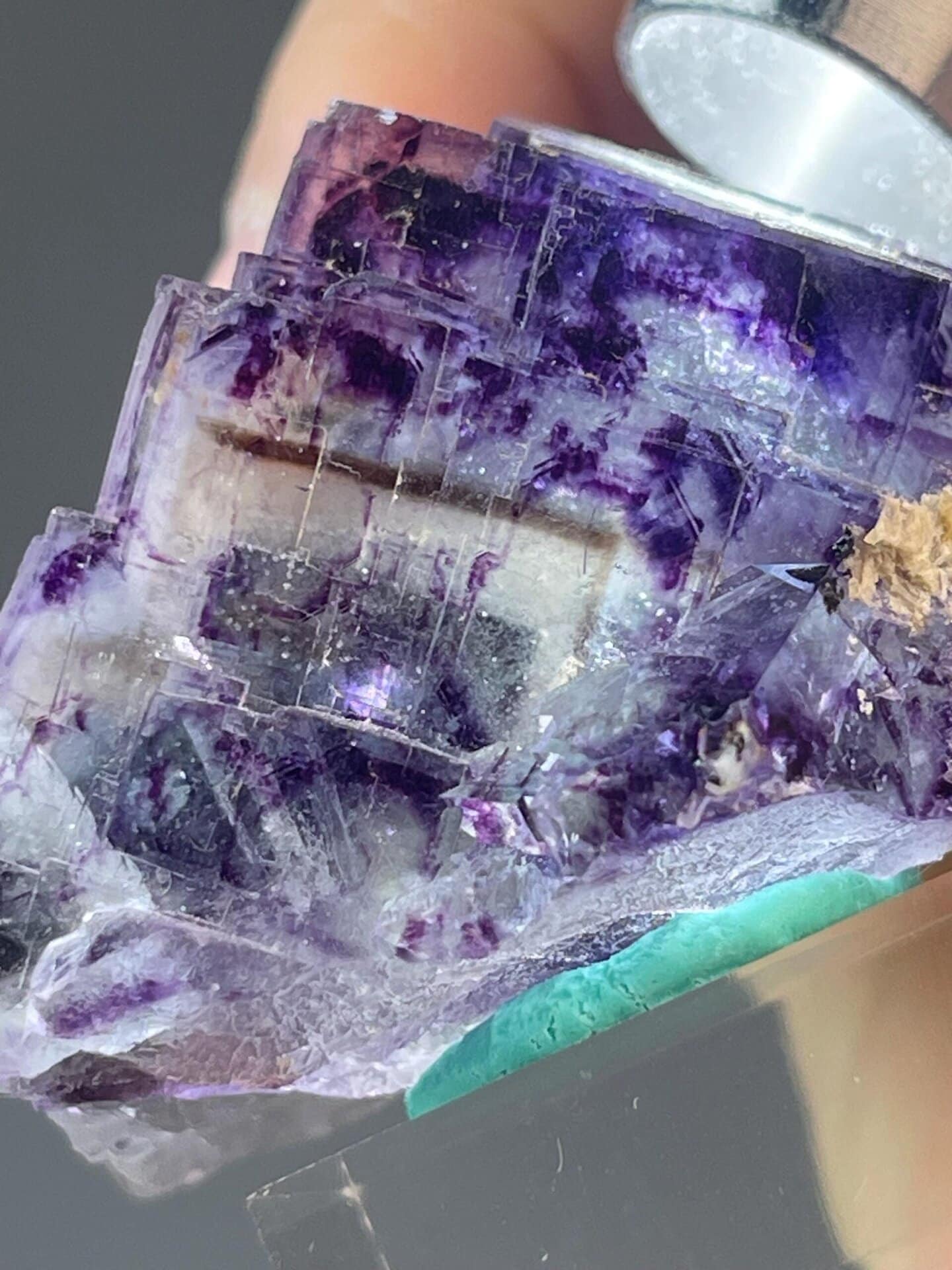 Yaogangxian fluorite with characteristic mountain-form phantom