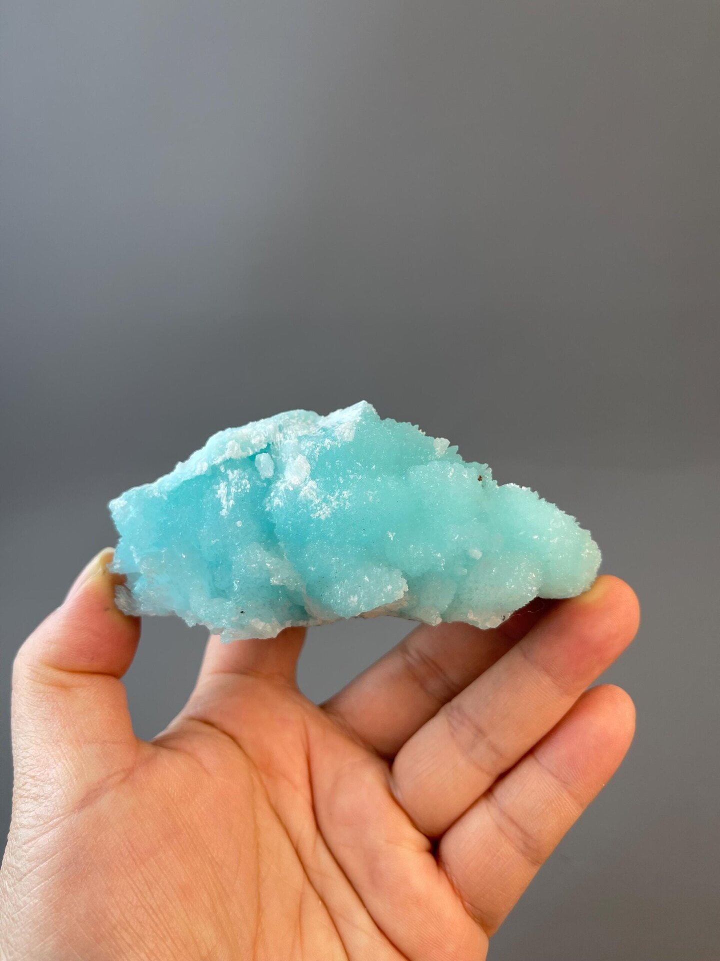 Front view of cloud-shaped azurite from Yunnan China