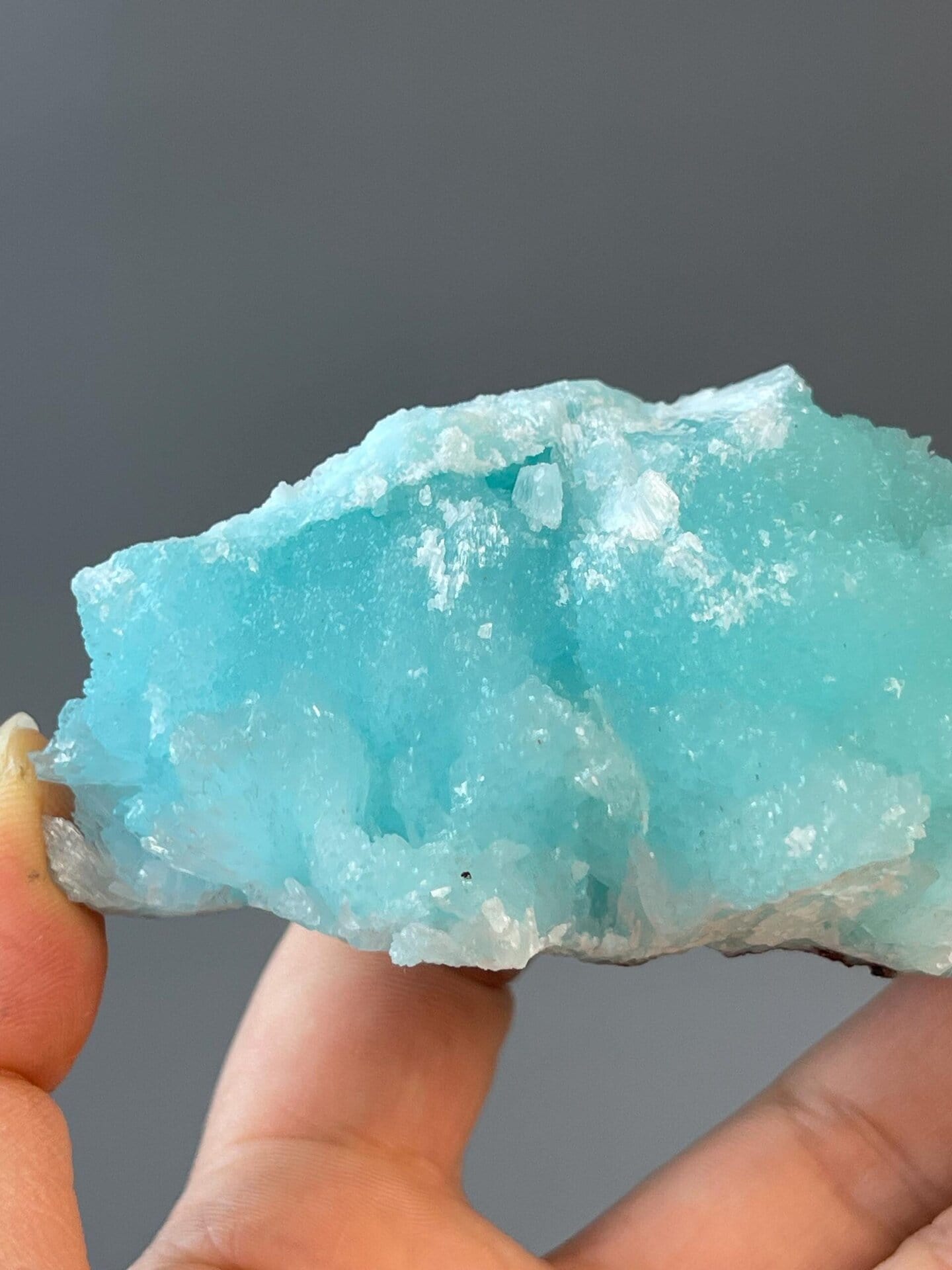 Vibrant blue azurite crystal cloud formation
