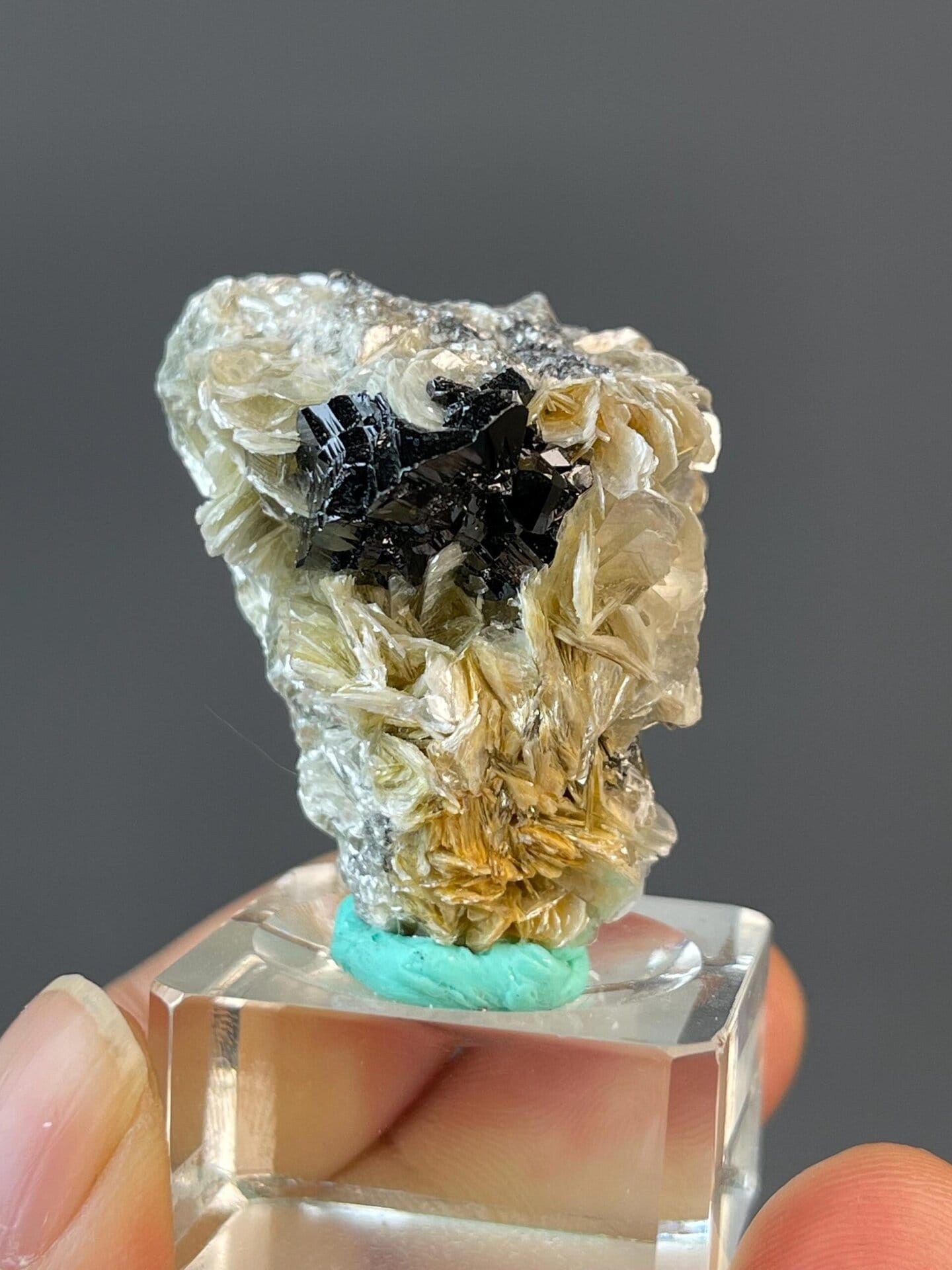 Cassiterite with mica from Xuebaoding mine, Sichuan, China