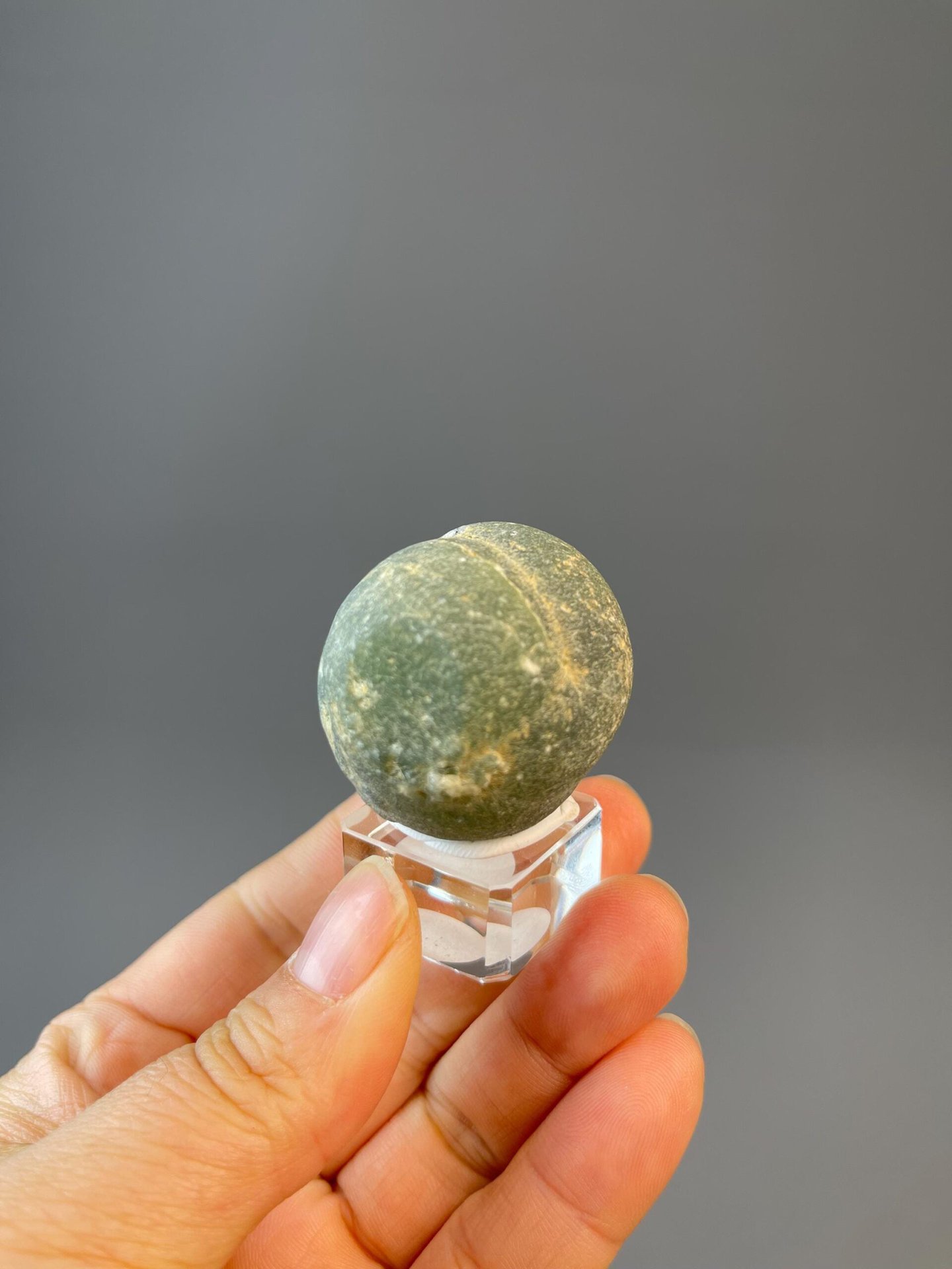 Prehnite cluster specimen ruler scale reference