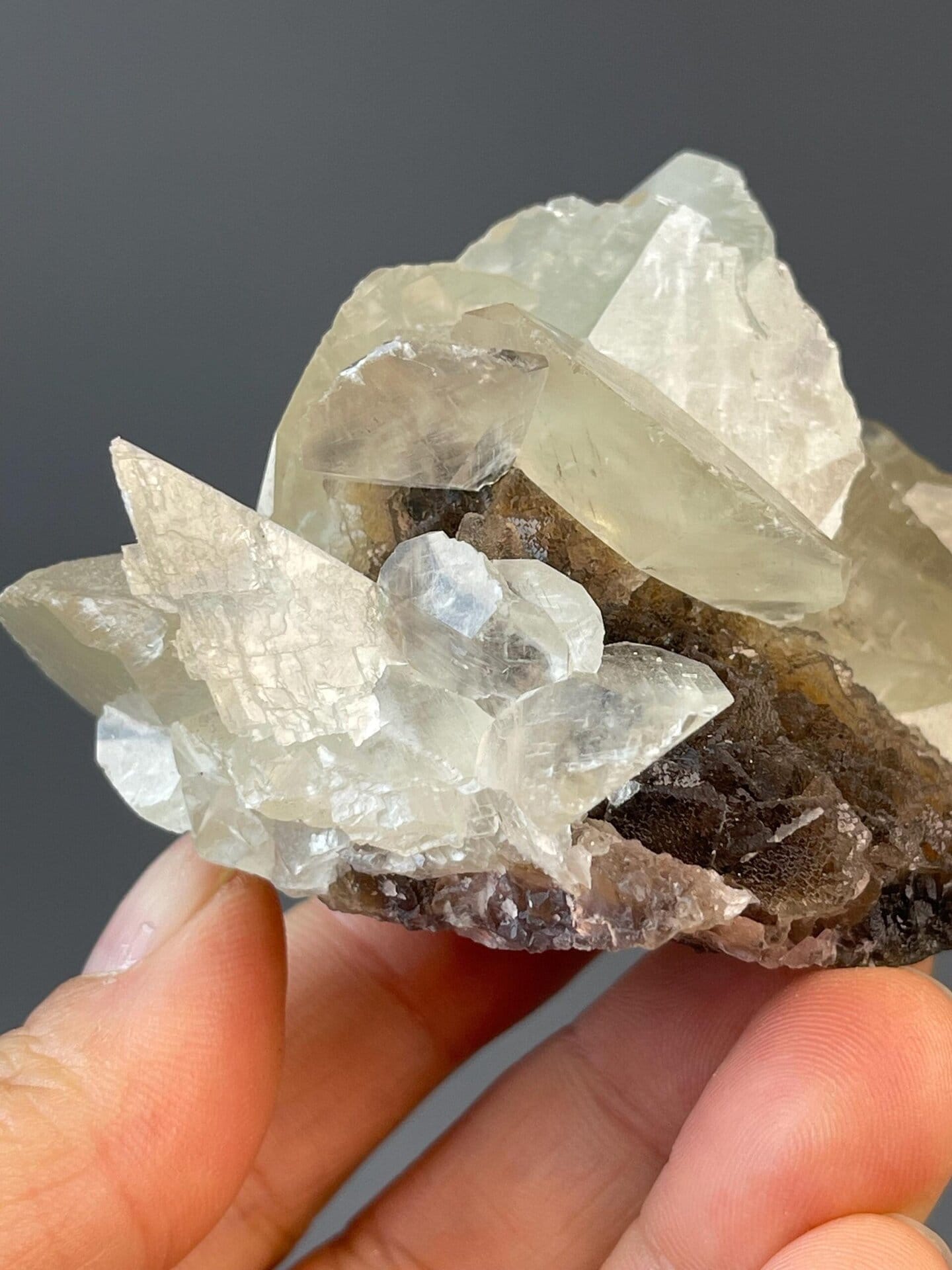Top view of flower-form calcite stalactitic formation