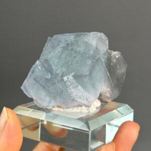 Fluorite Twin Crystal - Rare Purple-Blue Hues - Yaogangxian Mine - Chinese Mineral Art