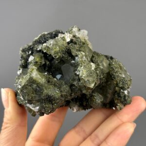 Garden Quartz Crystal Specimen - Rare Epidote Inclusions - Turkish Origin - Unique Collectible