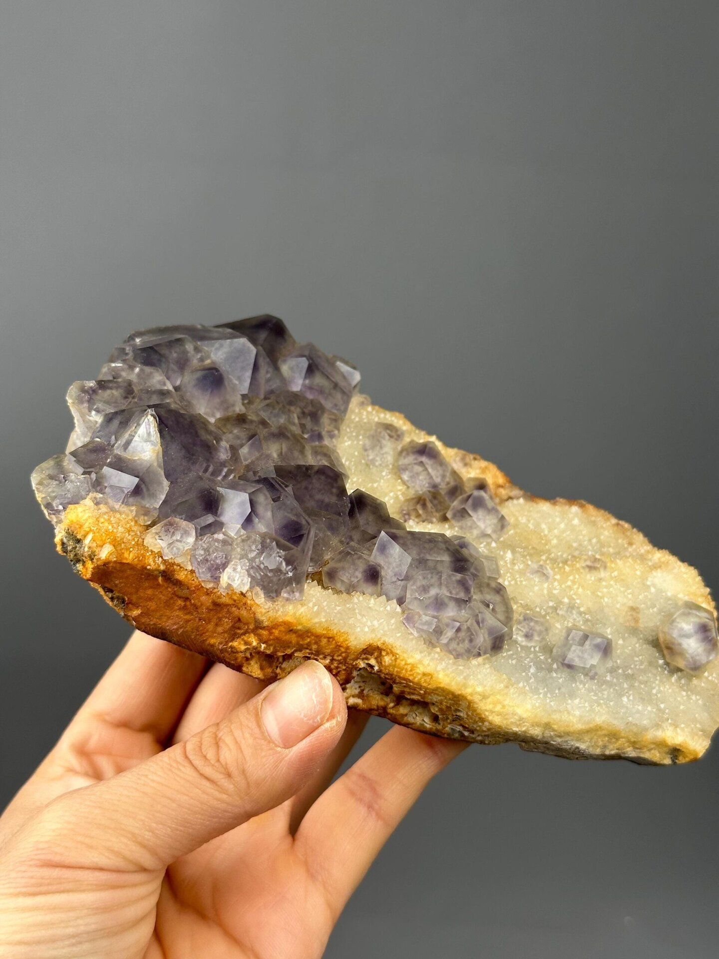 Top view of large purple fluorite slab Fujian