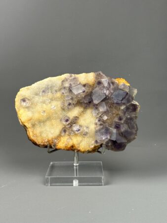 Tanzanite-Hued Fluorite Slab - Purple Phantom Crystal - Fujian Specimen - Collector's Piece
