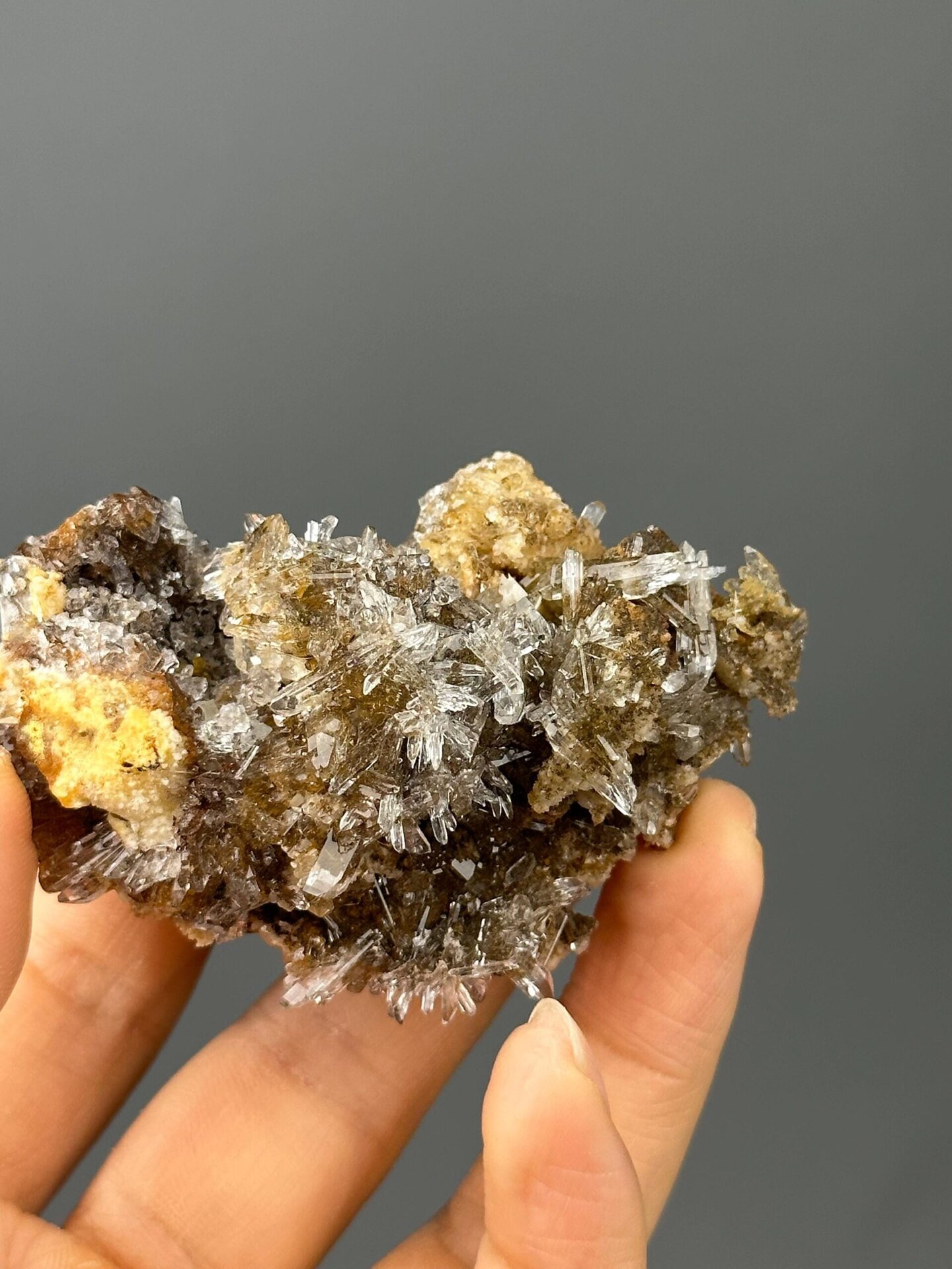 Side view of gypsum flower formation