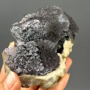 Fluorite Twin Crystal - Large and Etched - Purple Phantom - Fujian Origin - Striking Mineral Decor