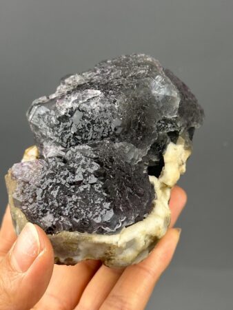 Fluorite Twin Crystal - Large and Etched - Purple Phantom - Fujian Origin - Striking Mineral Decor