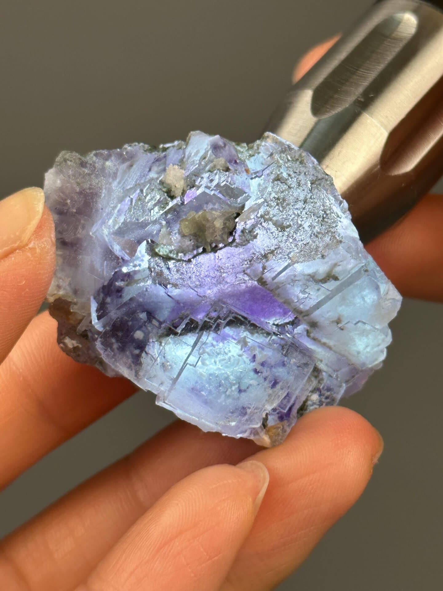 Purple green phantom fluorite Yaogangxian scale reference