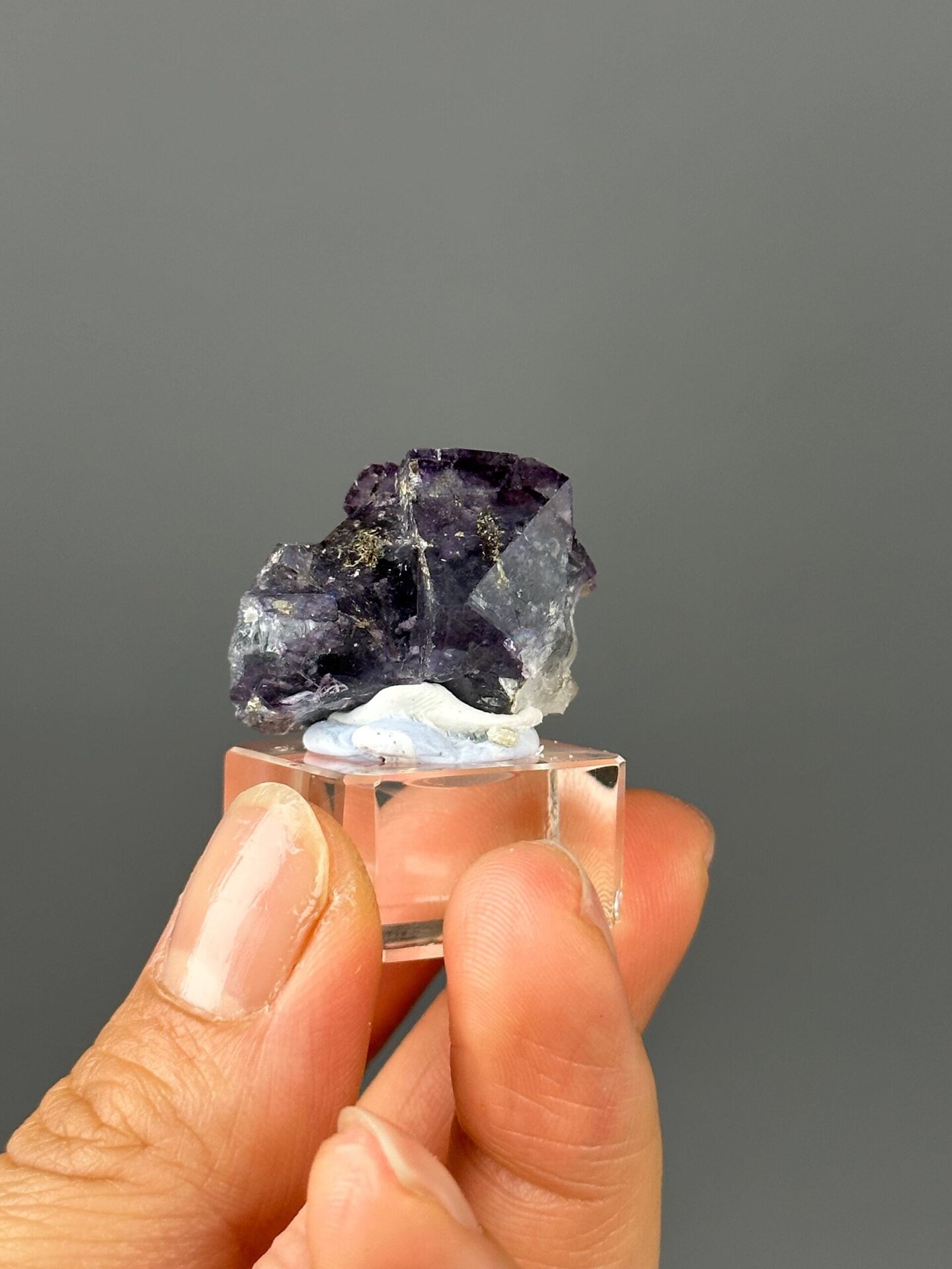 Fluorite epidote overhead top-down view