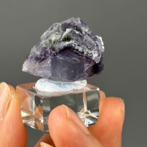 Fluorite Crystal Formation - Deep Purple with Quartz - Yaogangxian Mine Gemstone - Collector's Item