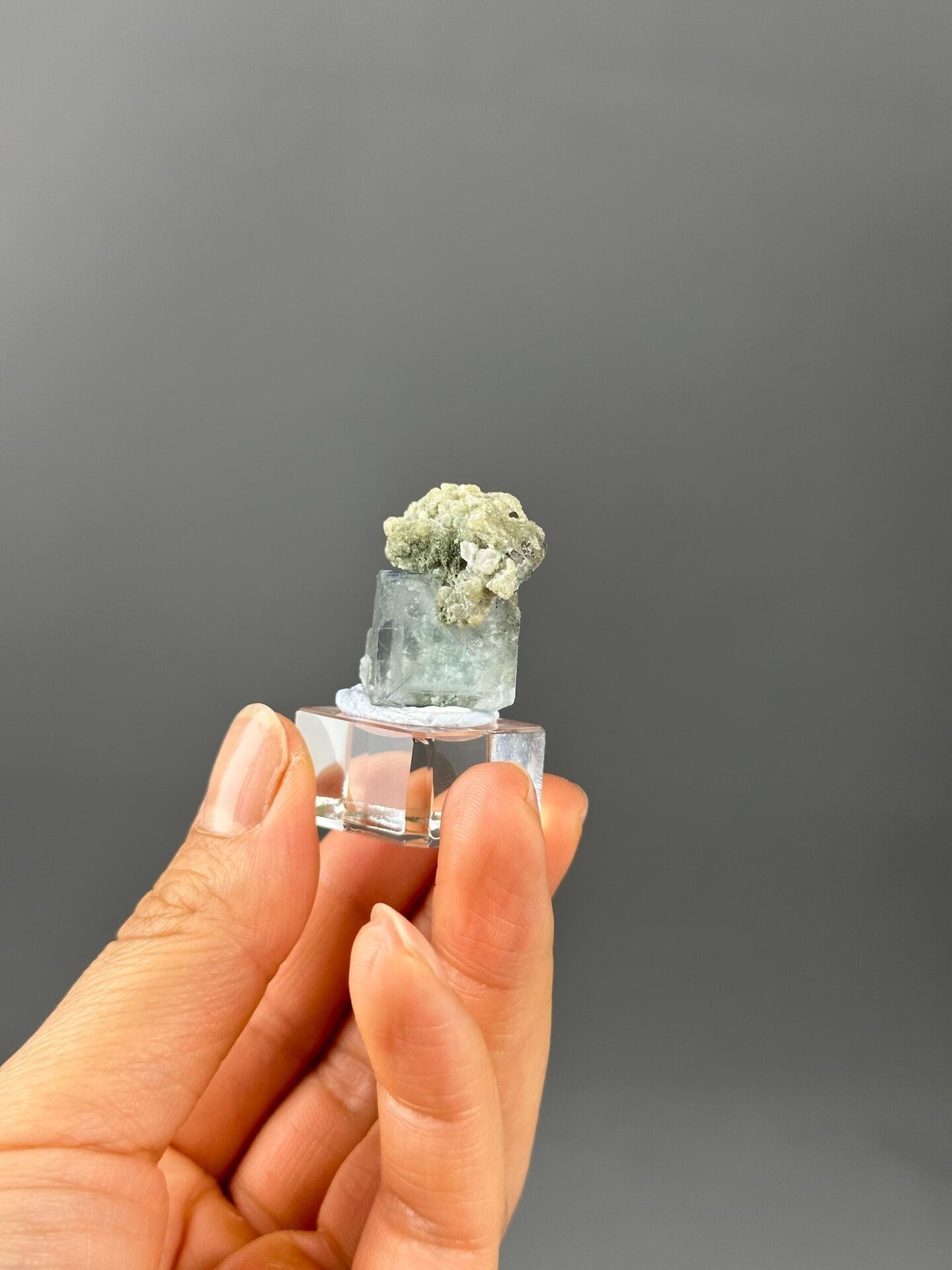Natural phantom etching in fluorite dolomite detail