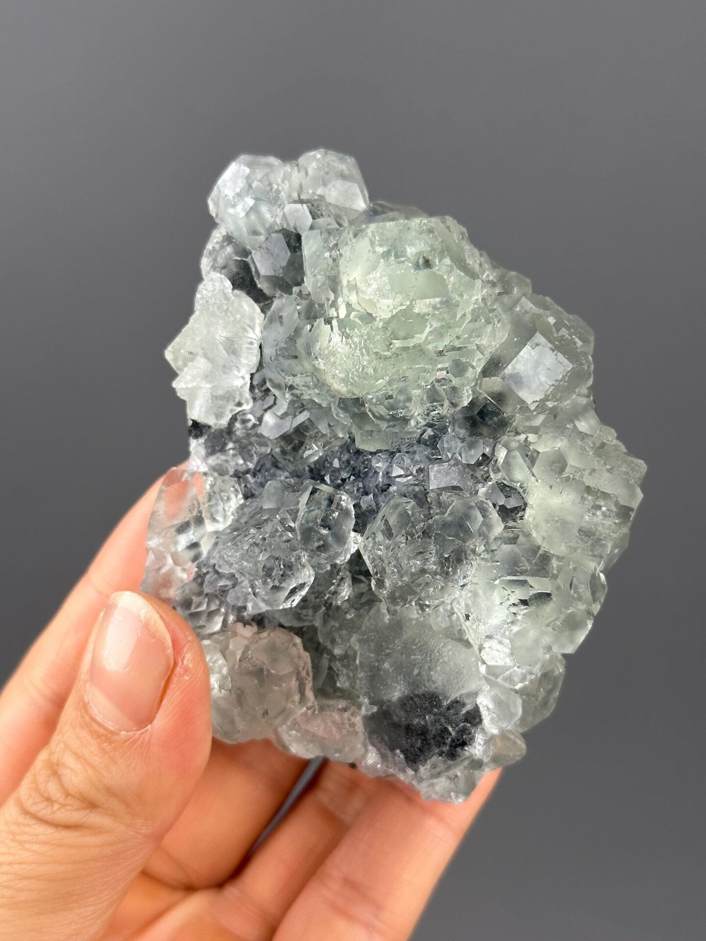 Fujian botryoidal fluorite under studio lighting