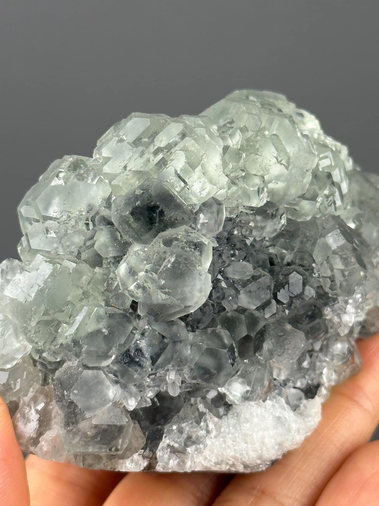 Scale reference of botryoidal green fluorite from Fujian