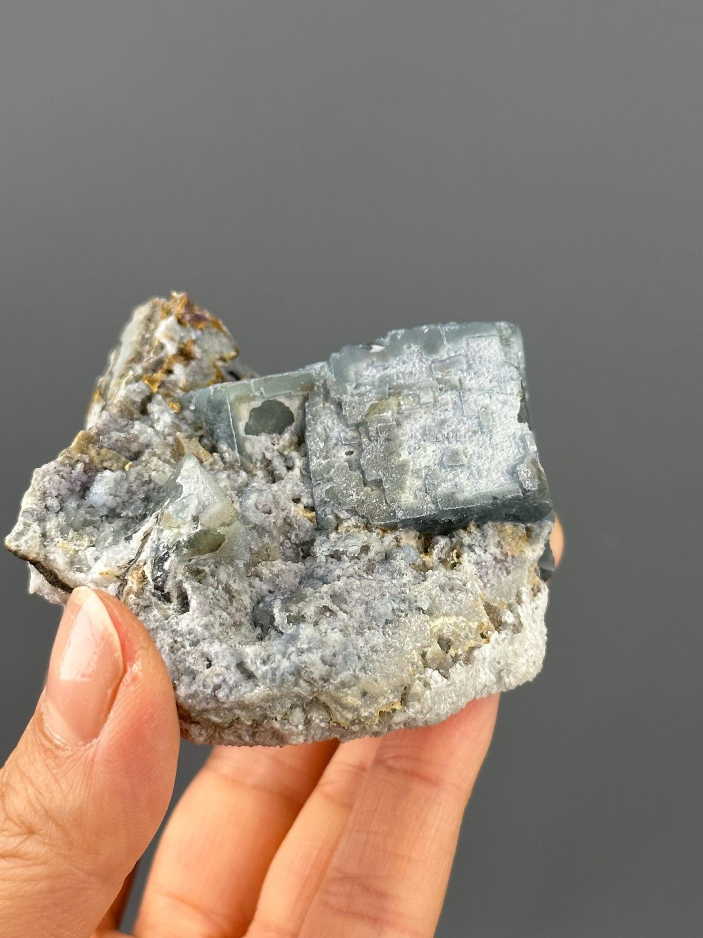 Green fluorite cluster side profile Inner Mongolia