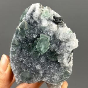 Fluorite Mineral Cluster - Green Sugar Hue - Fujian, China - Natural Specimen Display
