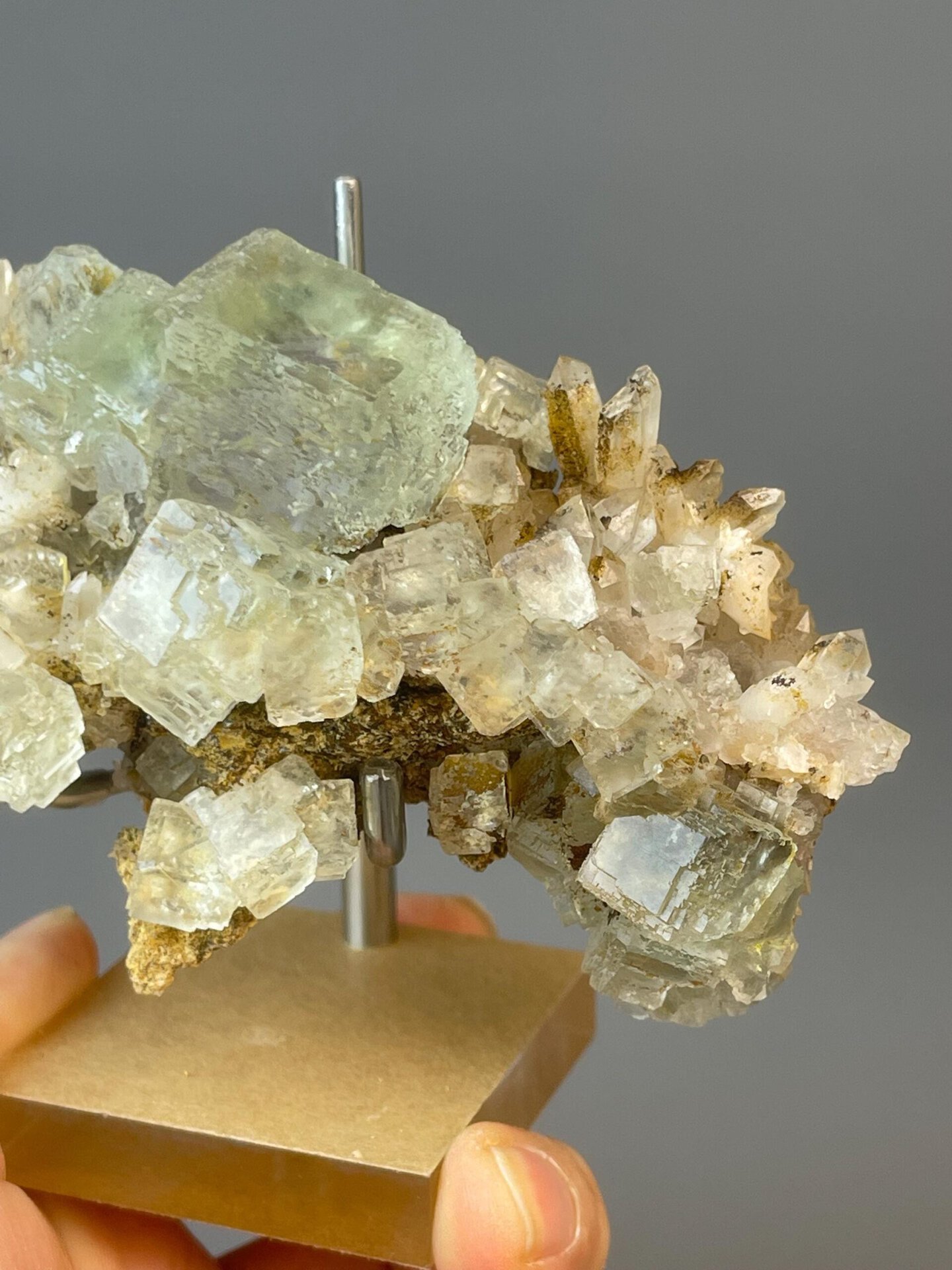 Green fluorite cubic cluster from Hunan Province, China