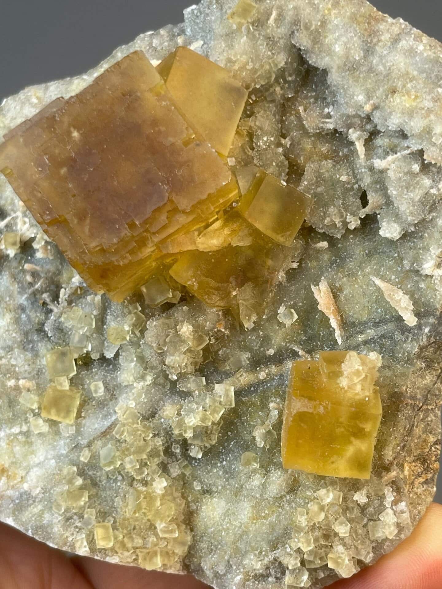 Collector golden fluorite specimen from Anhui Province, China