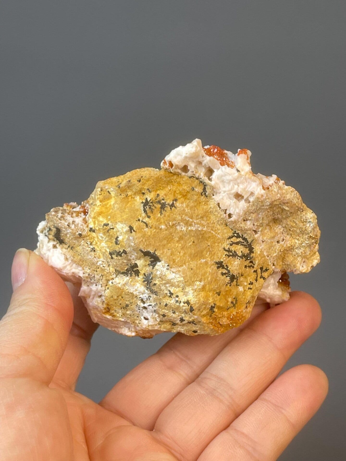 Vanadinite crystal group from Morocco mineral deposit