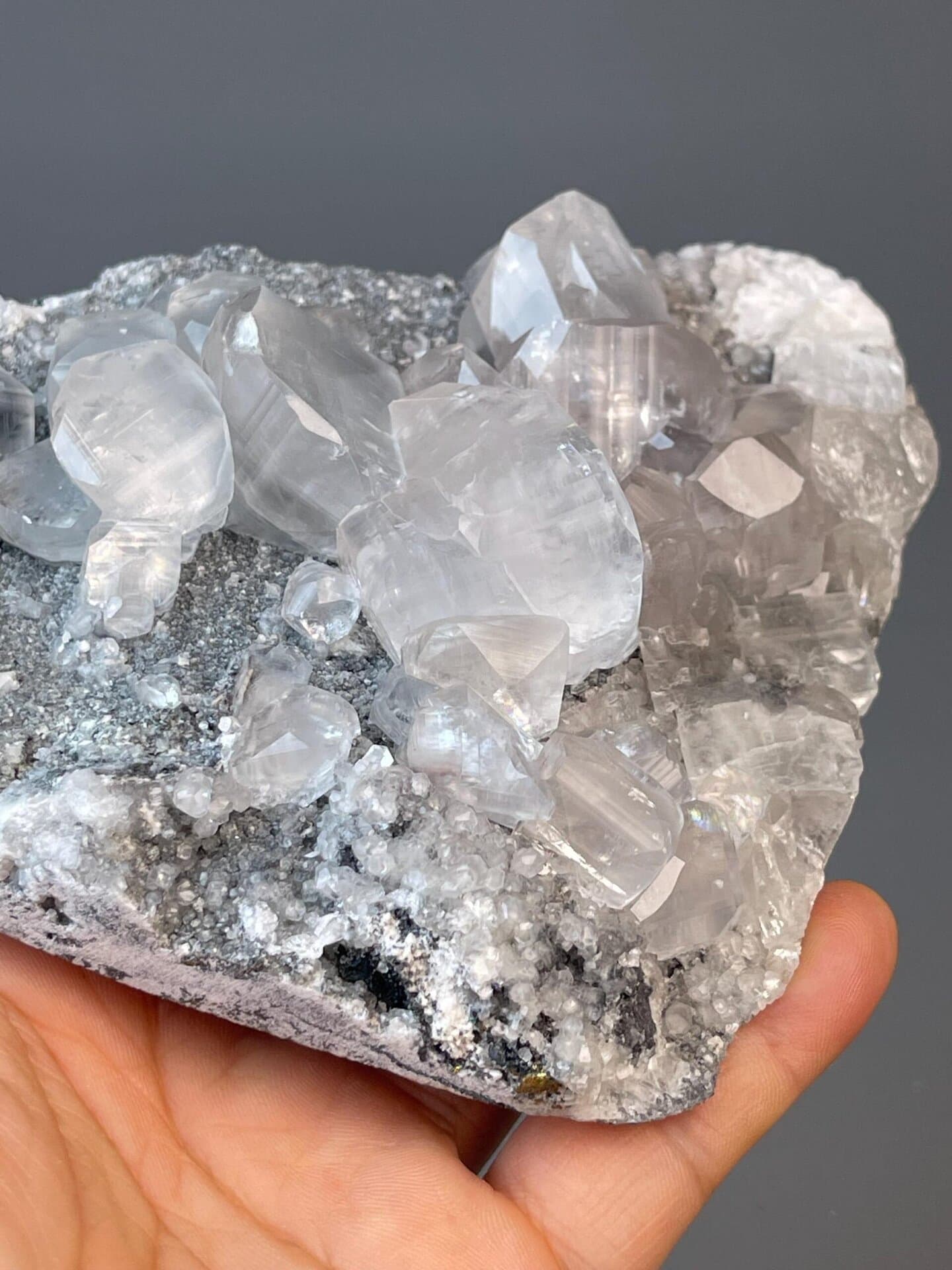 White calcite cluster, 18.52 oz, vitreous luster