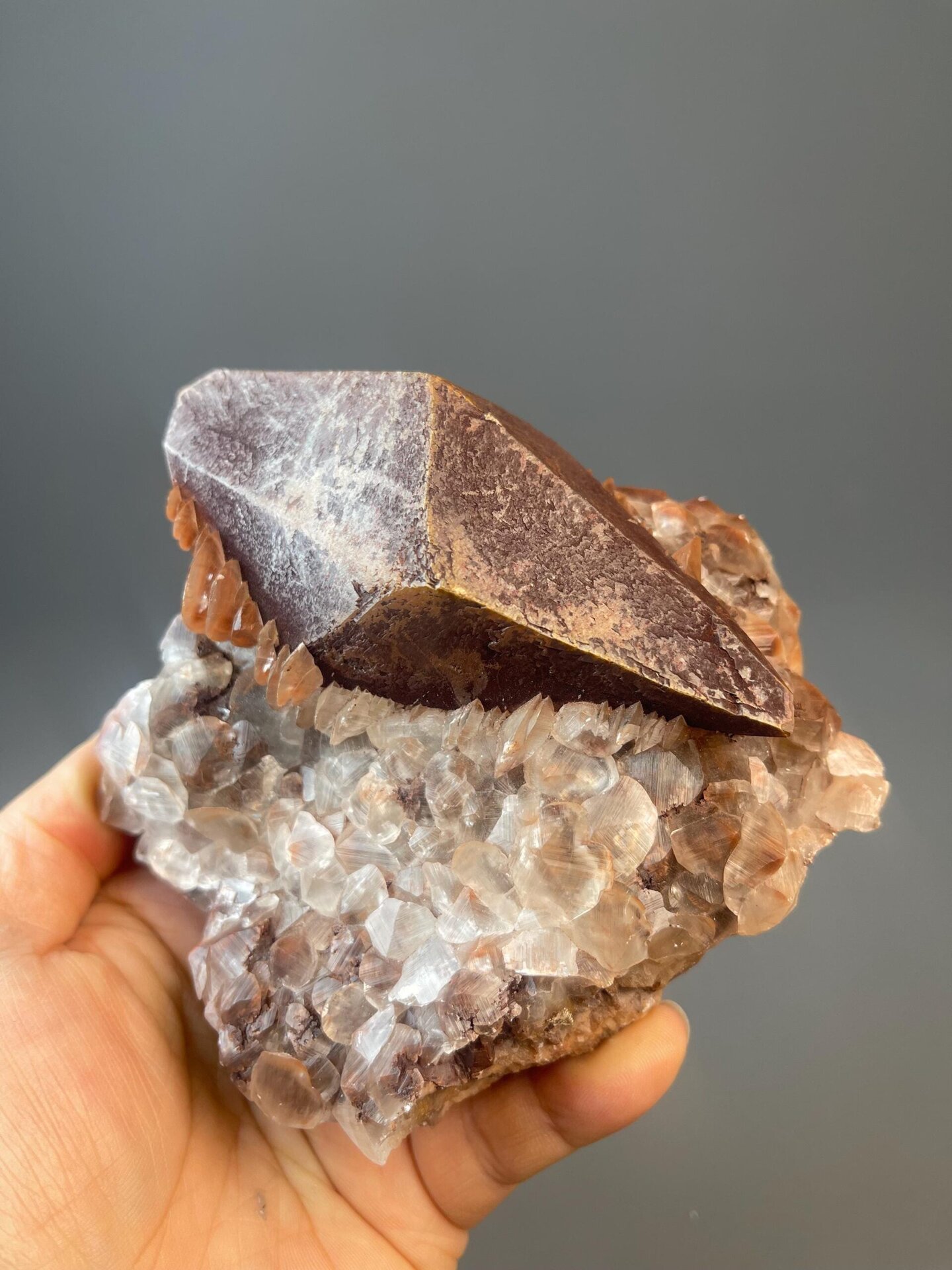 Iron-stained deep red calcite from Daye, Hubei Province