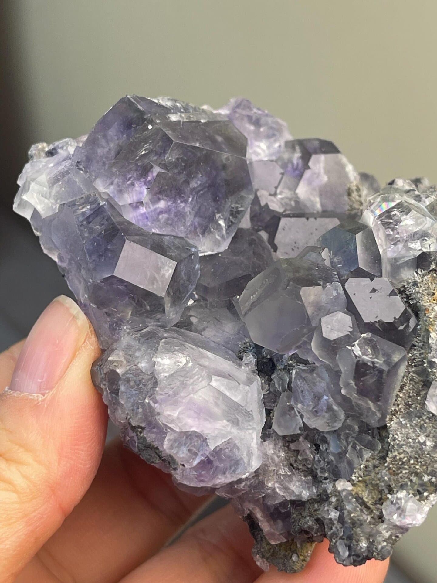 Tanzan fluorite with phantom, 7.76 oz, vitreous luster