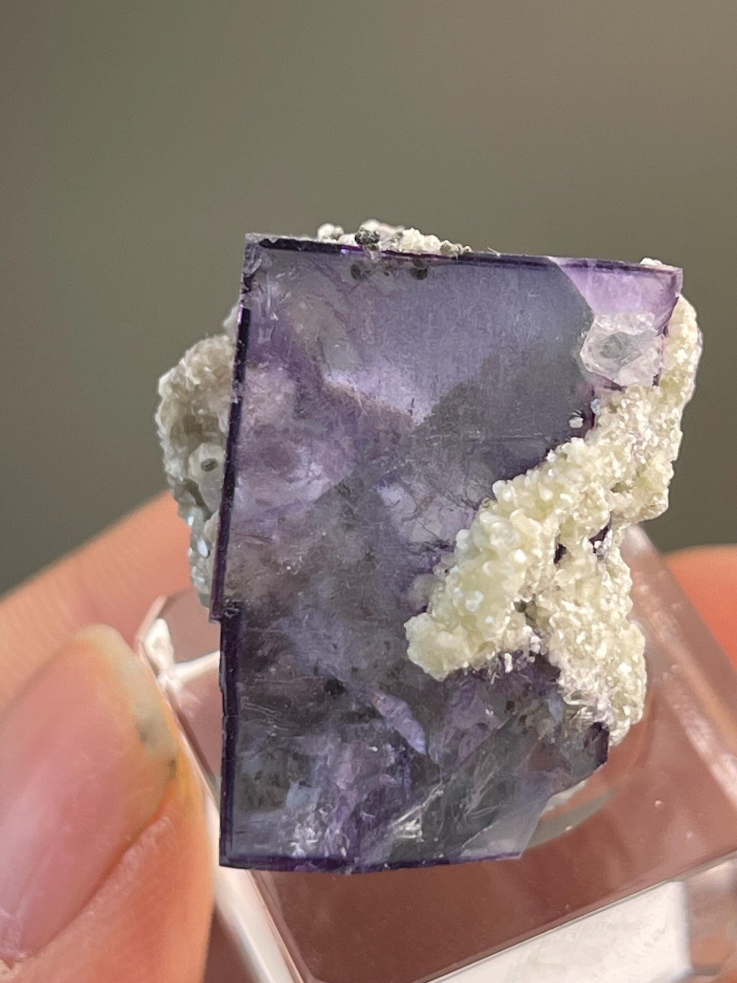 Purple phantom fluorite from Yaogangxian, Hunan, China