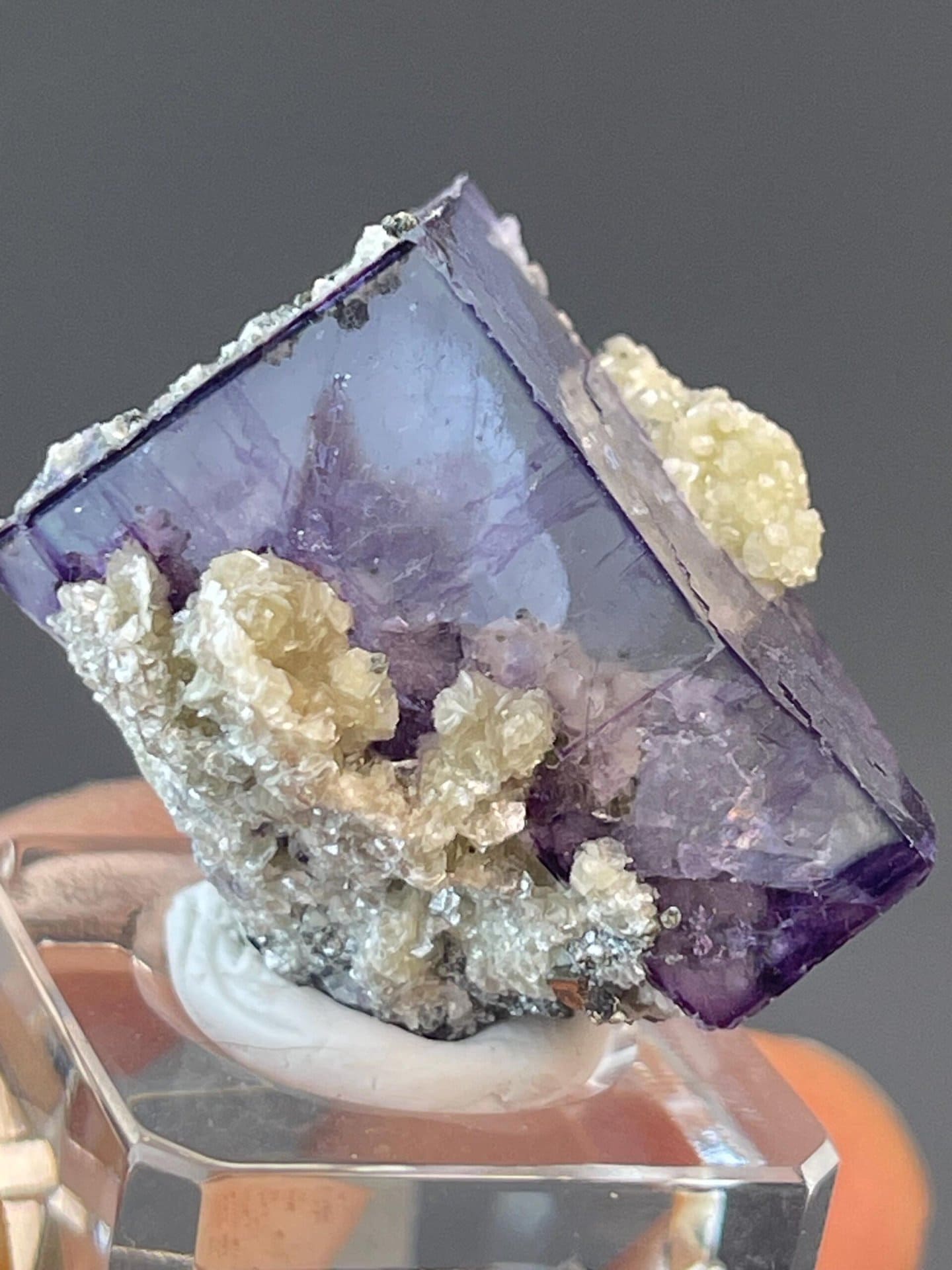Collector purple phantom fluorite from Yaogangxian on dolomite