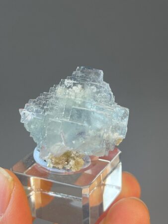 Phantom Fluorite Stepped Cubes - Sky Blue Hue - Yao Gang Xian Origin - Collector's Gemstone