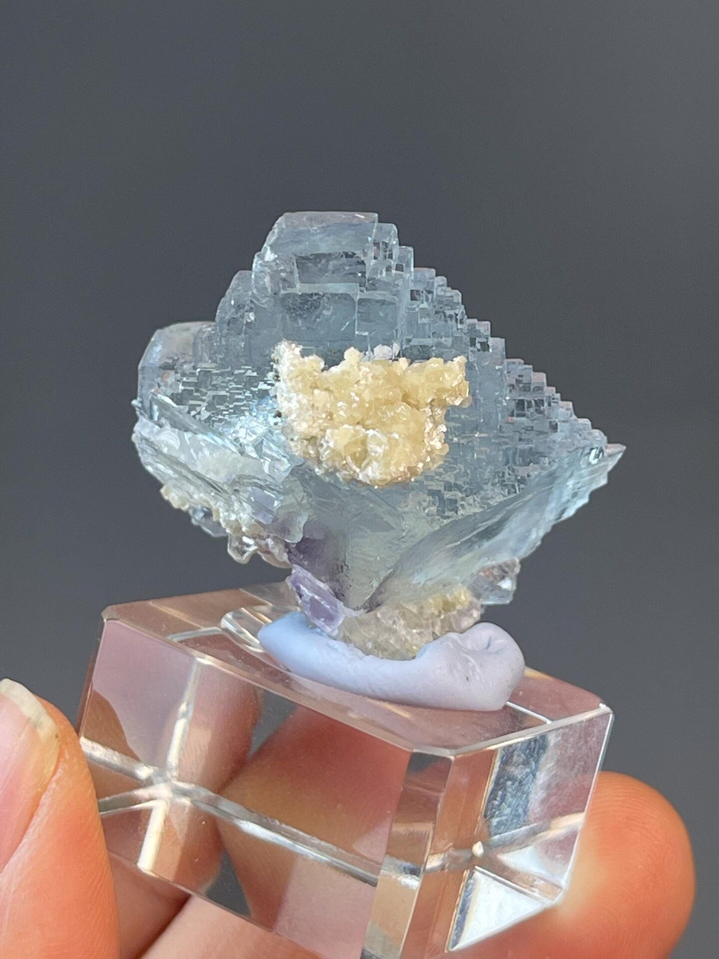 Collector sky blue phantom fluorite from Yaogangxian deposit