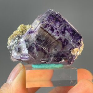 Deep Purple Fluorite Specimen - Phantom Formation - Yao Gang Xian Origin - Rare Mineral