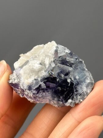 Fluorite Crystal Cluster - Twinned Rarity with Calcite - YGX Hunan Mine - Collectible Gem