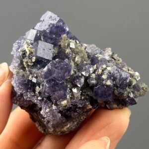 Exquisite Purple Phantom Fluorite Cluster - Dolomite-Embedded - YGX Origin - Perfect for Collectors and Healing
