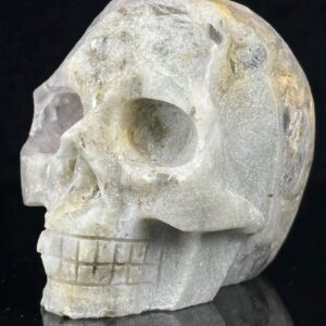 Quartz Crystal Skull - Hand-Carved Geode - Natural Druzy Art - Metaphysical Healing