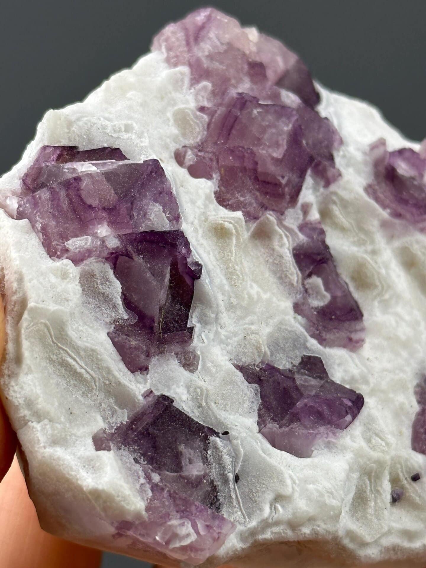 Purple banded lollipop fluorite, Zhejiang, China collector piece